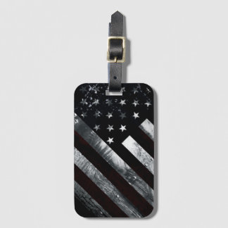 Patriotic Industrial American Flagga Bagagebricka