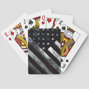 Patriotic Industrial American Flagga Casinokort