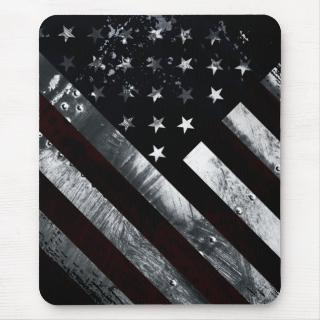 Patriotic Industrial American Flagga Musmatta (Framsidan)