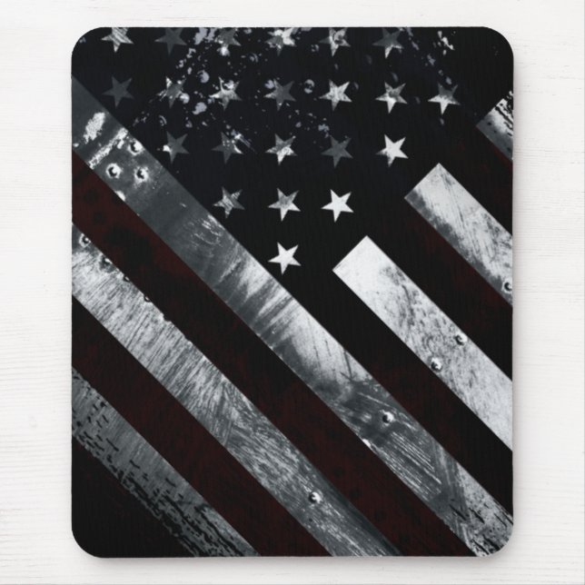 Patriotic Industrial American Flagga Musmatta (Framsidan)