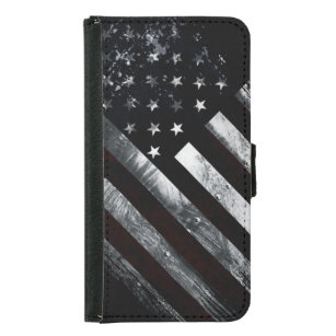 Patriotic Industrial American Flagga Plånboksfodral För Samsung Galaxy S5