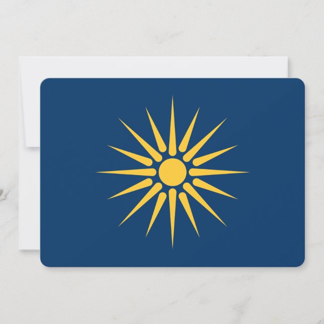 Patriotic  invitations with Flag of Macedonia Inbjudningar (Framsida)