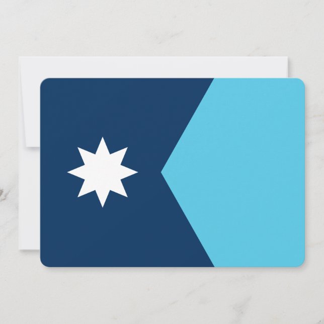 Patriotic  invitations with Flag of Minnesota Inbjudningar (Framsida)