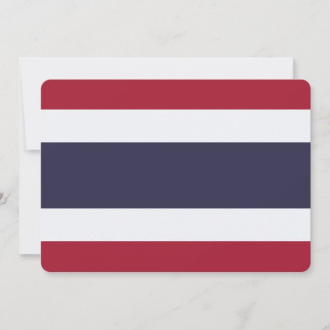 Patriotic  invitations with Flag of Thailand Inbjudningar (Framsida)