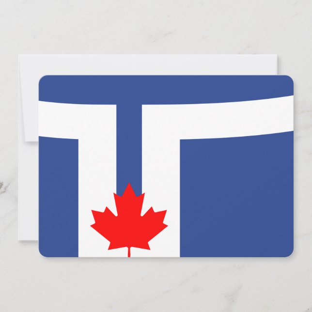 Patriotic  invitations with Flag of Toronto Inbjudningar (Framsida)