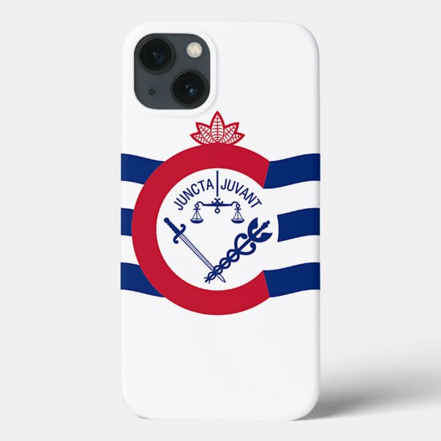 Patriotic Ipad Luft Fodral med Cincinnati Flagga (Baksida)