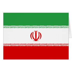 Patriotic Iran Flagga Hälsningskort