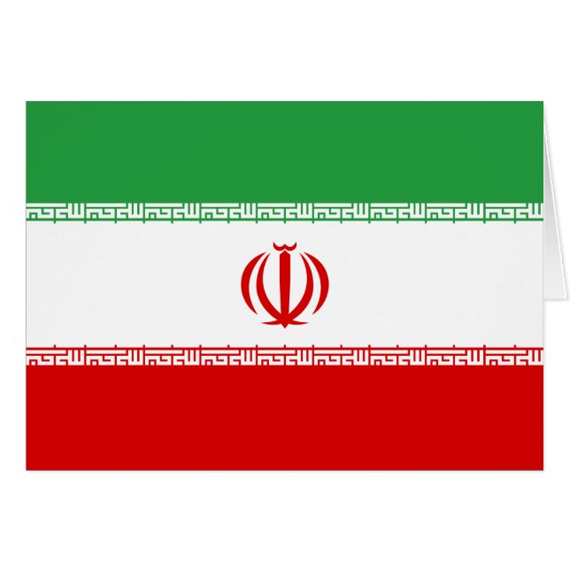 Patriotic Iran Flagga Hälsningskort (Framsidan Horizontal)