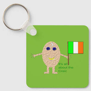Patriotic Irish Egg Anpassningsbar Nyckelring