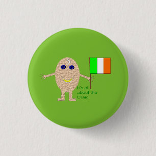 Patriotic Irish Egg Button Knapp