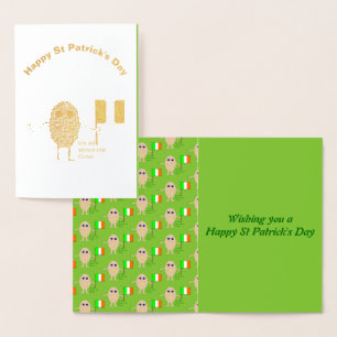 Patriotic Irish Egg Foil Card Folierat Kort