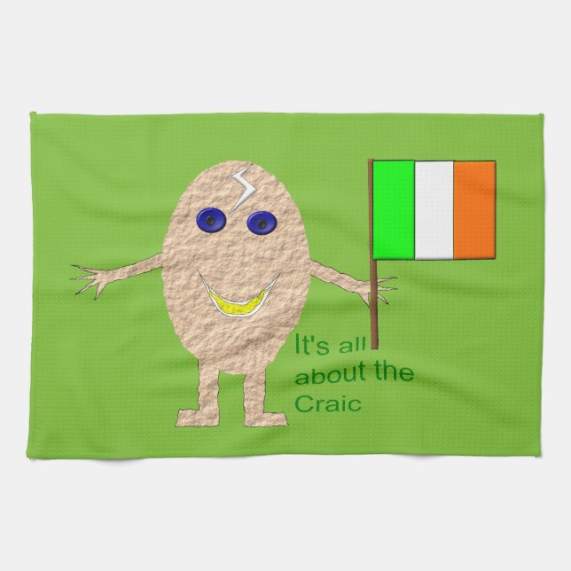 Patriotic Irish Egg Kitchen Towel Kökshandduk (Horisontell)