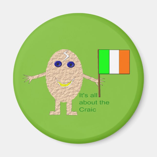 Patriotic Irish Egg Magnet (Framsidan)