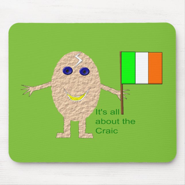 Patriotic Irish Egg Mousepad Musmatta (Framsidan)