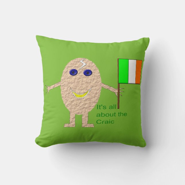 Patriotic Irish Egg Pillow Kudde (Framsida)