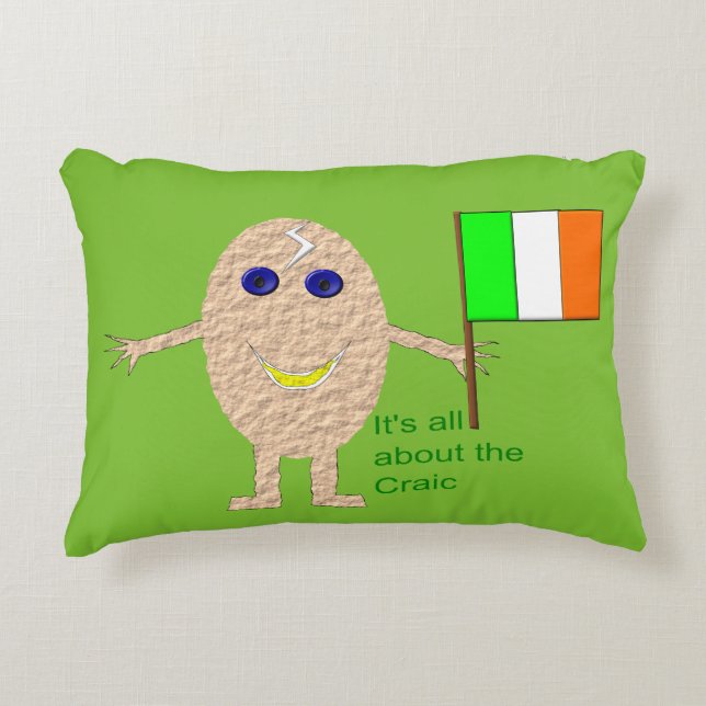 Patriotic Irish Egg Pillow Prydnadskudde (Framsidan)