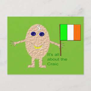 Patriotic Irish Egg Postcard Vykort