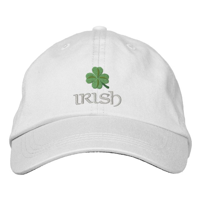 Patriotic Irish Shamrock Broderad Keps (Framsida)