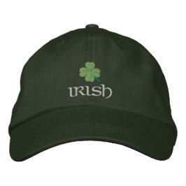 Patriotic Irish Shamrock Broderad Keps