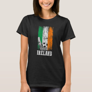 Patriotic Irish Soccer Player Ireland Flagga Socce T Shirt