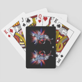 Patriotic Irish Wolfhound Red White och Blue Casinokort