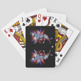 Patriotic Irish Wolfhound Red White och Blue Casinokort