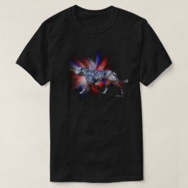Patriotic Irish Wolfhound Red White och Blue T Shirt