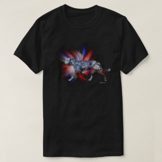 Patriotic Irish Wolfhound Red White och Blue T Shirt