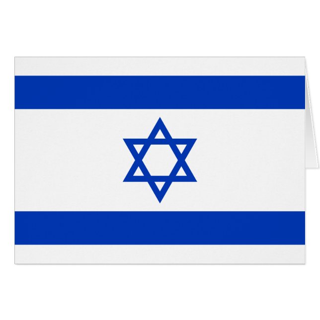 Patriotic Israel Flagga Hälsningskort (Framsidan Horizontal)