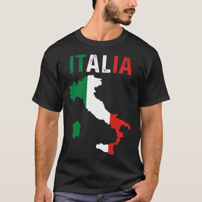 Patriotic Italiano Roots Europe Traveler Italien K T Shirt (Framsida)