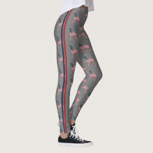 Patriotic Italy Greyhound Fabletic Leggings
