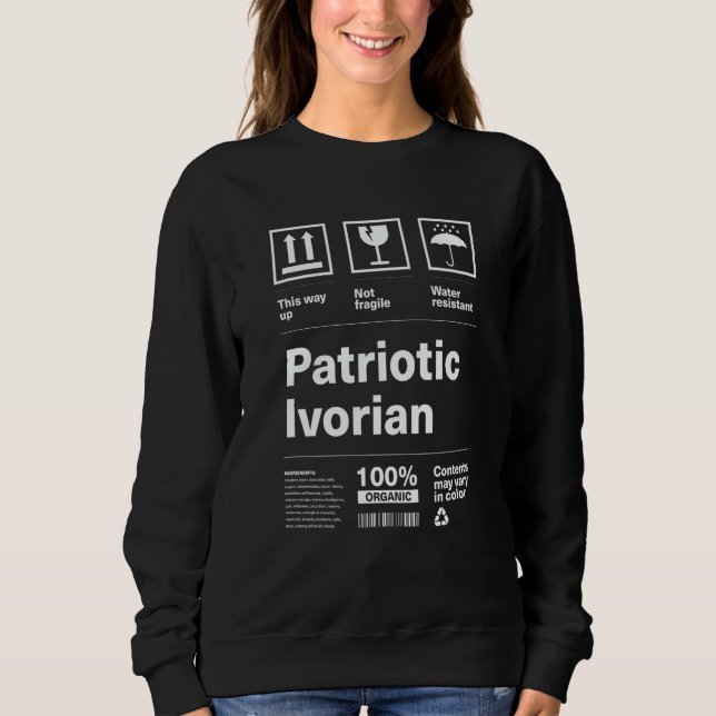 Patriotic Ivorian Patriotism Ivory Coast Country P T Shirt (Framsida)