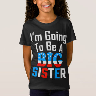 Patriotic, jag ska bli en stor syster t shirt