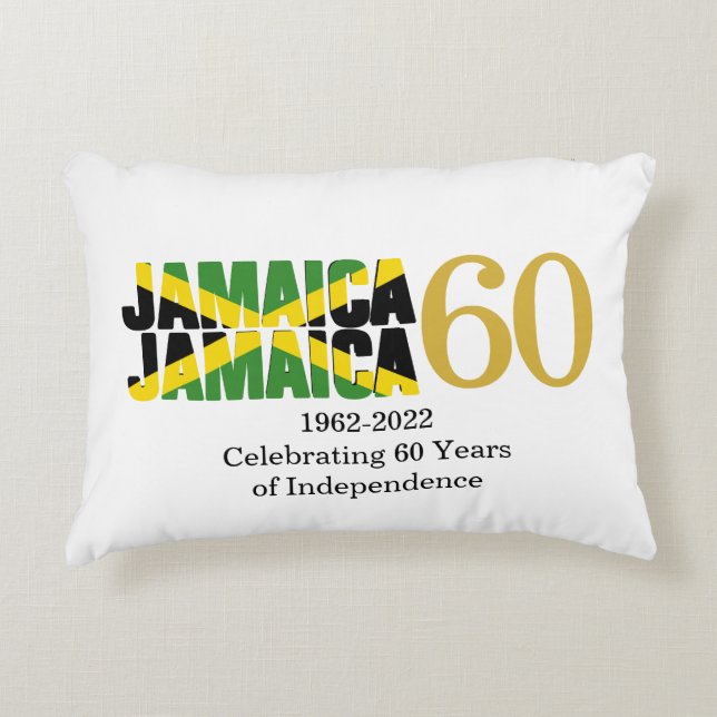 Patriotic JAMAICA 60-årsjubileum Självständighet Prydnadskudde (Framsidan)