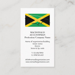 Patriotic JAMAICA FLAGGA Foto-Affärskort Visitkort