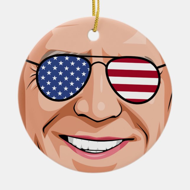 Patriotic Joe Helgdag Ceramic Ornament (Framsidan)