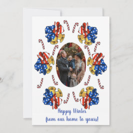 Patriotic jul Photo Julkort