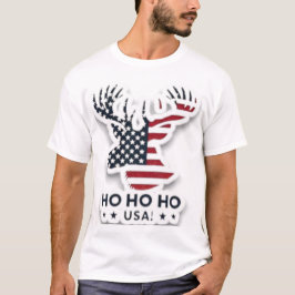 Patriotic jul Reindeer USA flagga Design T Shirt