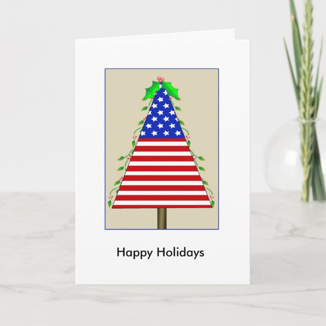 Patriotic Julgran Holly, Glad helg (Framsida)