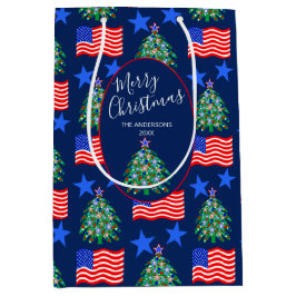 Patriotic Julgran Mönster Personlig
