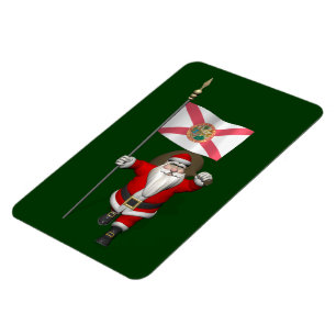 Patriotic Jultomten Visiting Florida Magnet