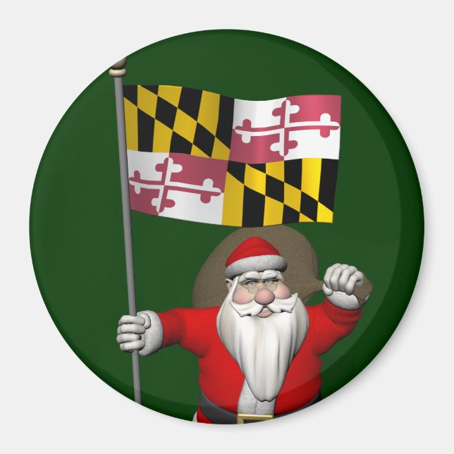 Patriotic Jultomten Visits Maryland Magnet (Framsidan)