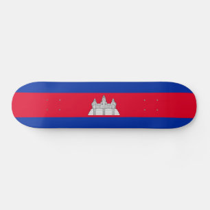 Patriotic Kambodja Flagga Mini Skateboard Bräda 18,5 Cm