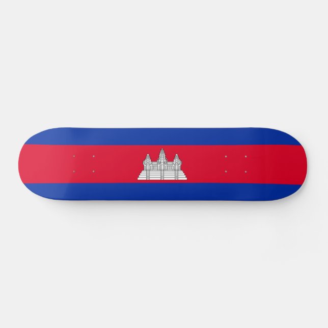 Patriotic Kambodja Flagga Mini Skateboard Bräda 18,5 Cm (Horz)