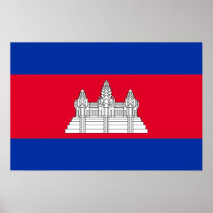 Patriotic Kambodja Flagga Poster