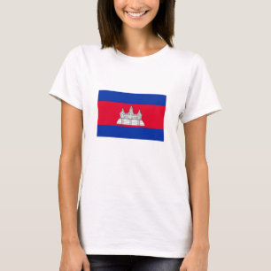Patriotic Kambodja Flagga T Shirt