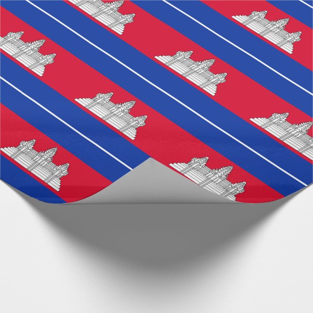 Patriotic Kambodja Flagga Wrapping Papper Presentpapper (Hörn)