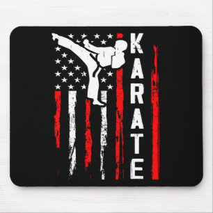 Patriotic Karate Martial Arts Us Flagga Black Bält Musmatta