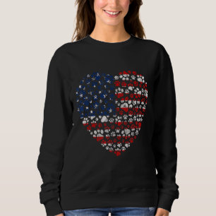 Patriotic Kärlek Heart American Flagga Graphic Fjä T Shirt