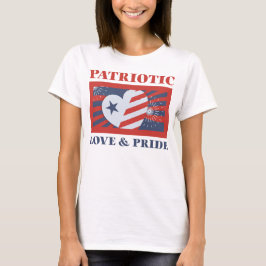 Patriotic Kärlek & Pride T Shirt